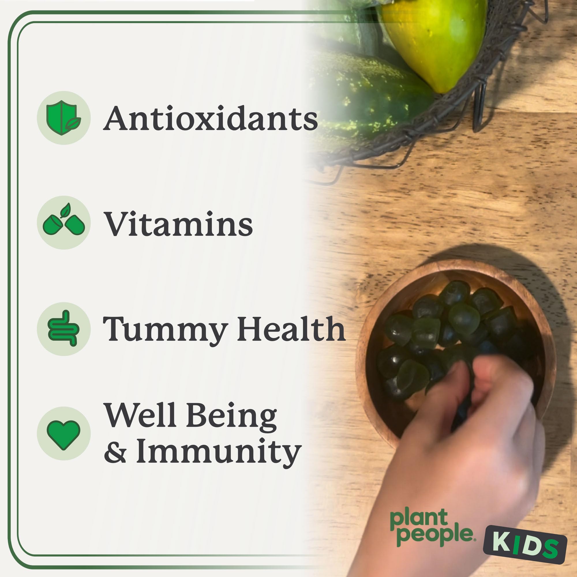WonderGreens Kids Super Veggie Gummies – Sugar-Free, Allergen-Free Multivitamin for Picky Eaters with Probiotics Plant People buy supplements canada