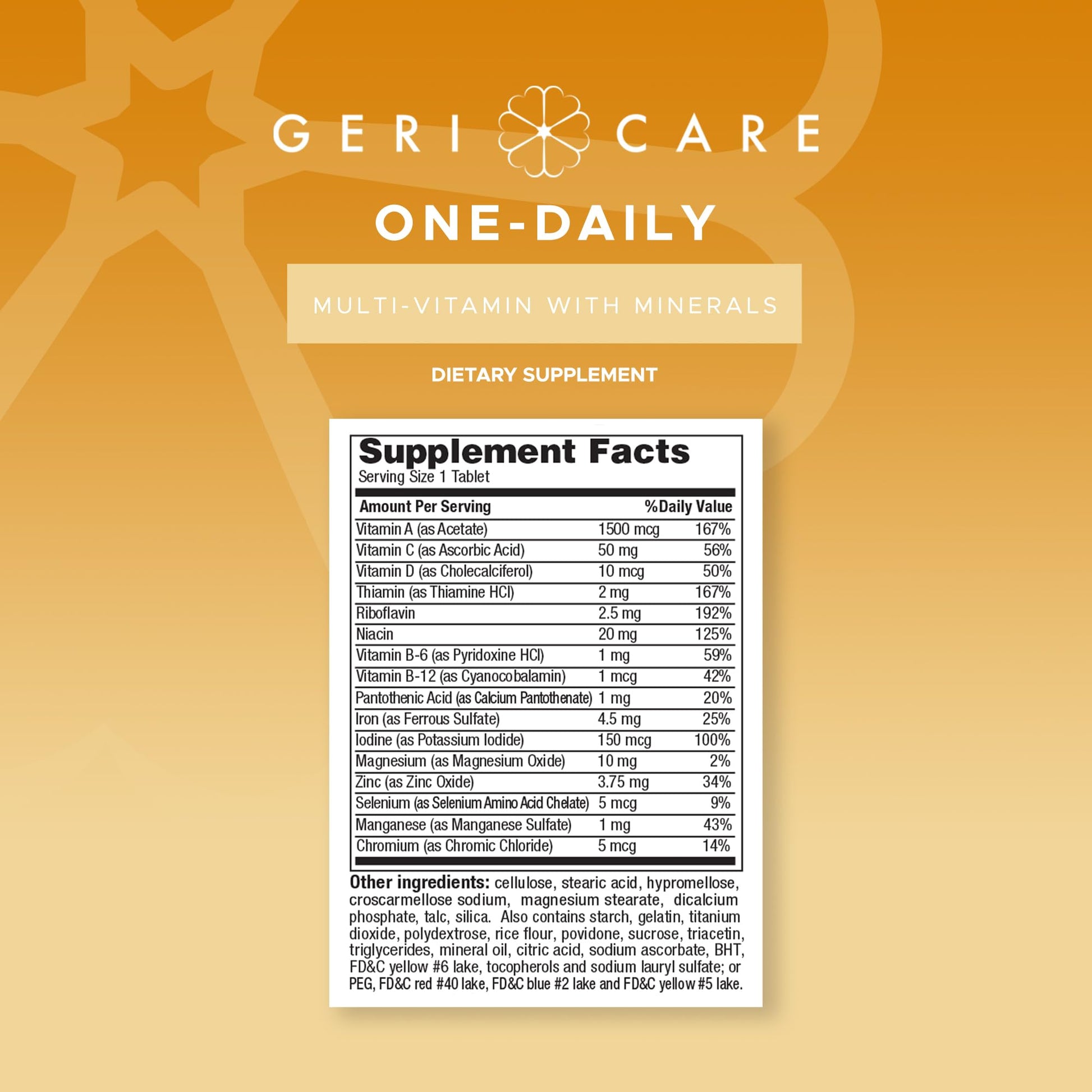 GeriCare One-Daily Multi-Vitamin & One-Daily Multi-Vitamin + Minerals Bundle – Complete Daily Nutritional Support with Essential Minerals for Energy GeriCare buy supplements canada
