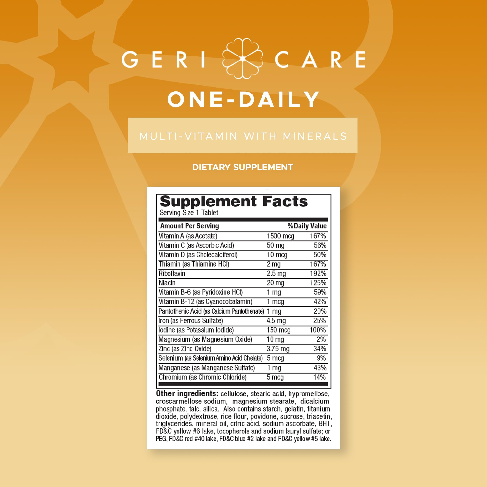GeriCare One-Daily Multi-Vitamin & One-Daily Multi-Vitamin + Minerals Bundle – Complete Daily Nutritional Support with Essential Minerals for Energy GeriCare buy supplements canada