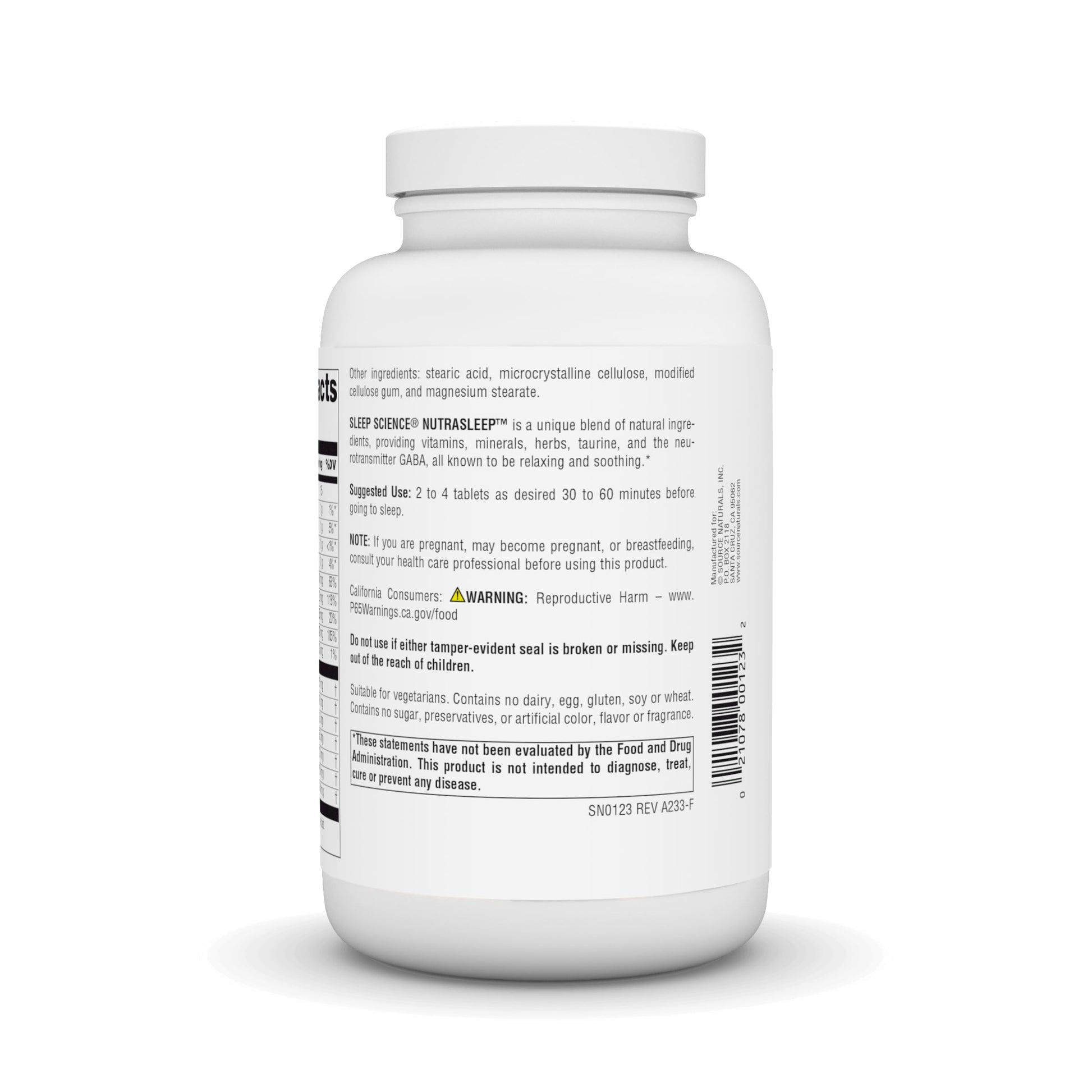 Source Naturals NutraSleep, Melatonin-Free Multi-Nutrient & Herb Complex, Vegetarian Formula for Relaxation Support - 200 Tablets Source Naturals buy supplements canada