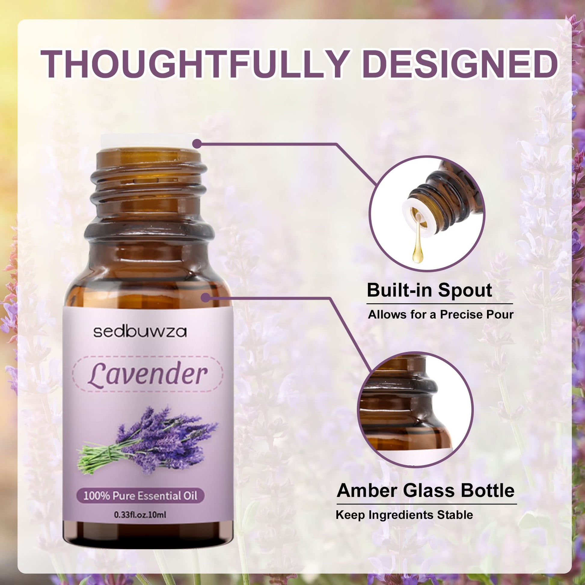 Sedbuwza Vanilla Oil Lavender Essential Oil Gift Set, 100% Pure Organic Fragrance Oil Set for Diffuser Sedbuwza buy supplements canada