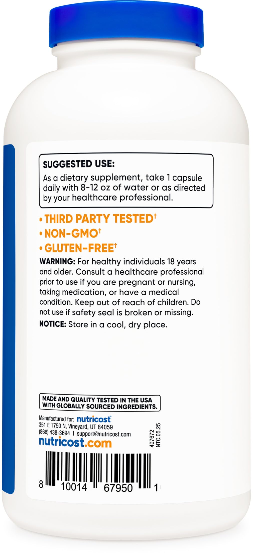 Nutricost Taurine 1000mg, 400 Capsules Nutricost buy supplements canada