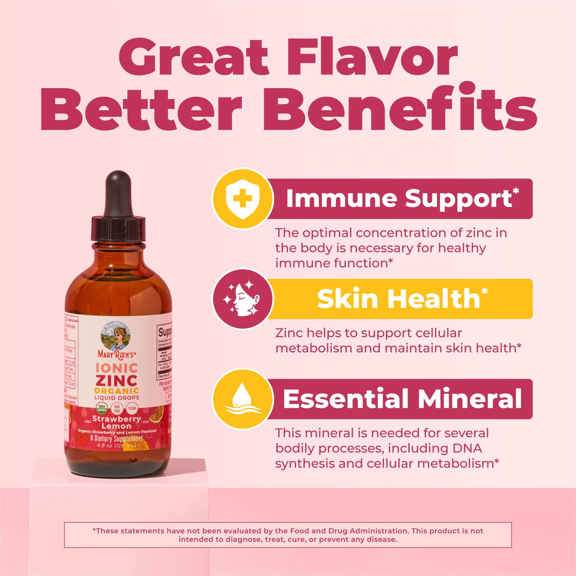 MaryRuth's Organic Liquid Zinc Supplement for Kids & Adults | Immune Support | Skin Health | Antioxidant | Cellular Metabolism | Zinc Sulfate | Vegan | Non-GMO | Sugar Free | Gluten Free | 4 oz MARYRUTH'S buy supplements canada
