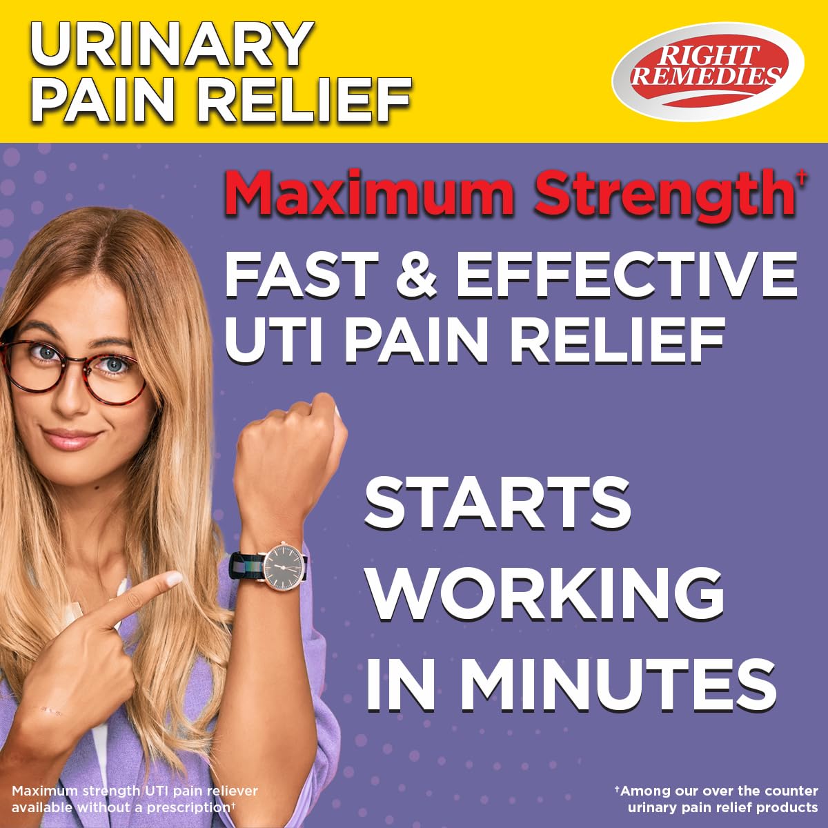 RIGHT REMEDIES Urinary Pain Relief Phenazopyridine HCl 99.5mg Tablets | Maximum Strength OTC for Fast Relief of UTI Pain, Burning and Bladder discomfort | Generic AZO Maximum Strength (72 Count) RIGHT REMEDIES buy supplements canada