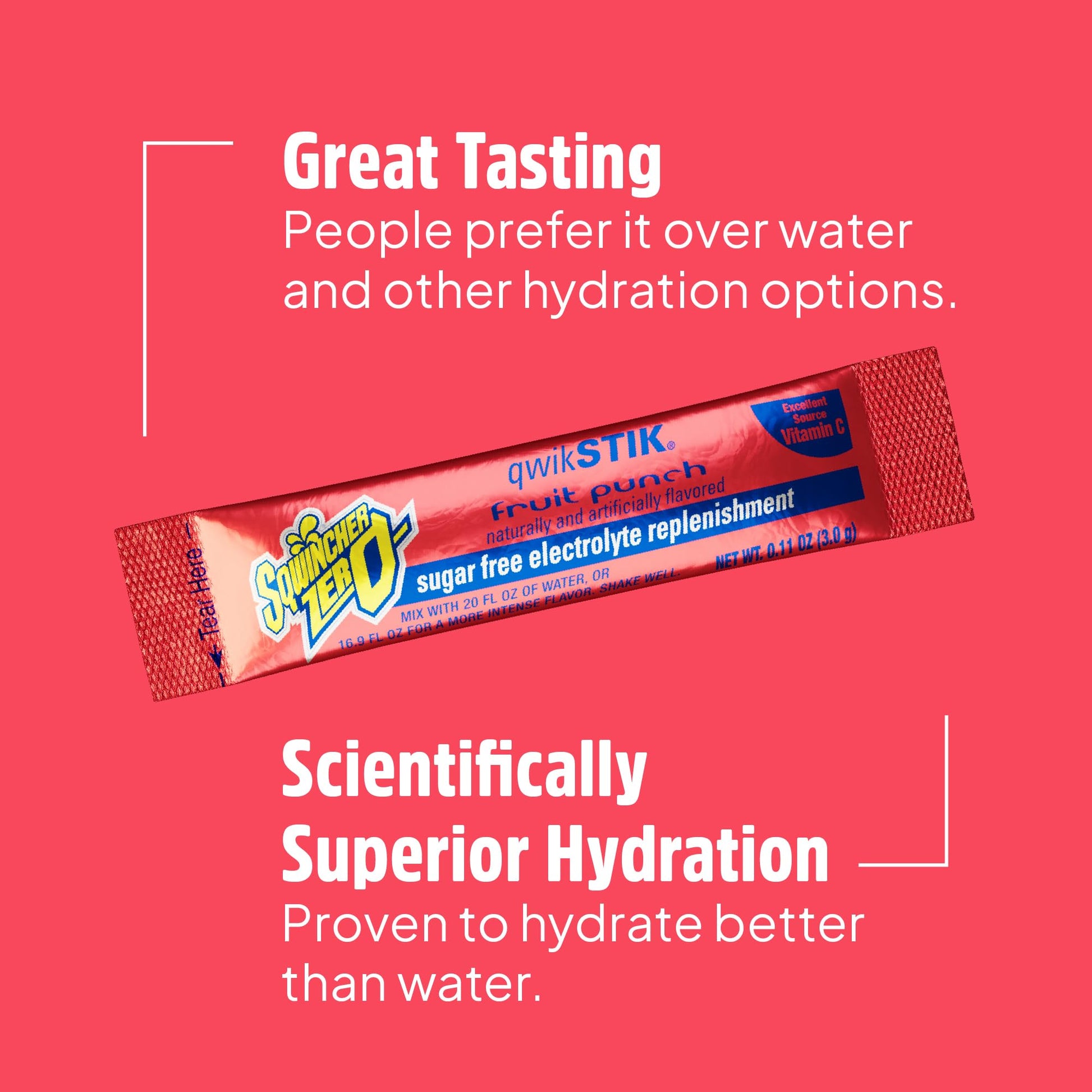 Sqwincher Zero Qwik Stik, Fruit Punch, Sugar Free, Low Calorie, Low Sodium Electrolyte Powder Hydration Drink Mix, .11 0z Packet (Pack of 50) Sqwincher buy supplements canada