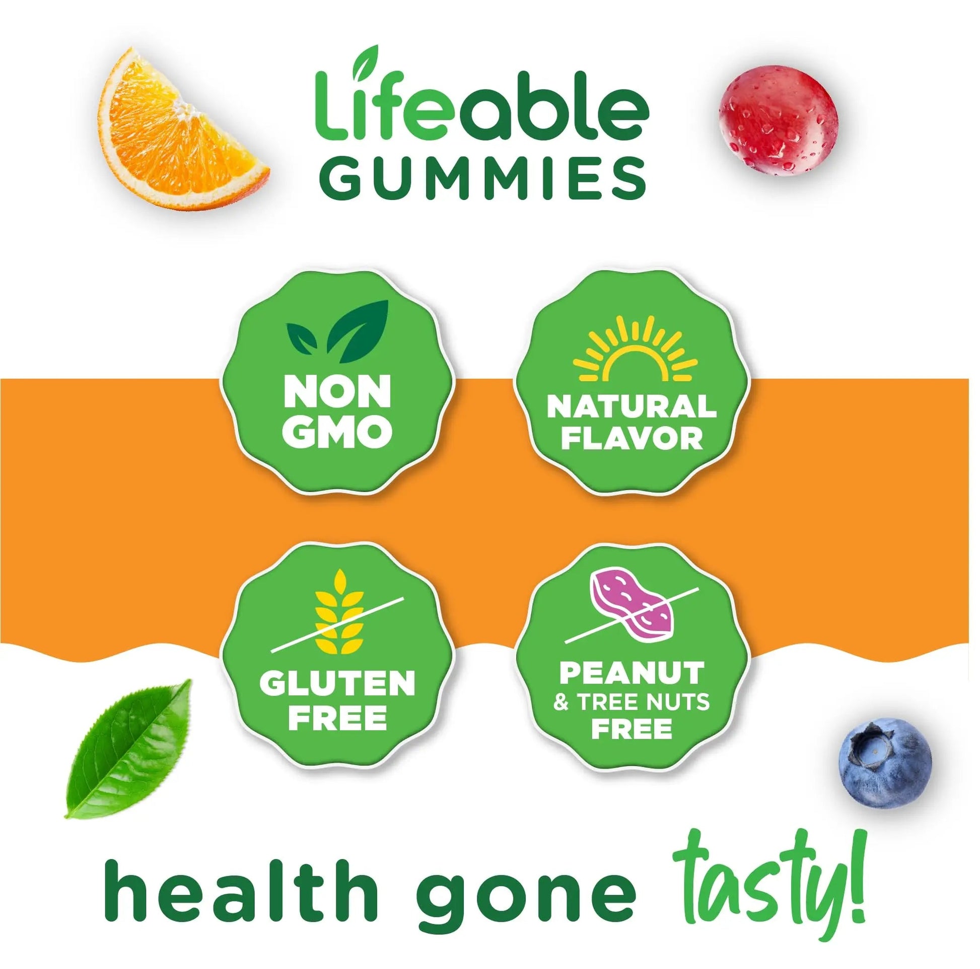 Lifeable Multivitamin for Men Gummies | VIT A, C, D, E, B1, B2, Niacin, B5, B6, Folate, B12, Biotin, Iodine, Zinc, Chromium, Ginseng, Lycopene, Inositol | Lifeable buy supplements canada