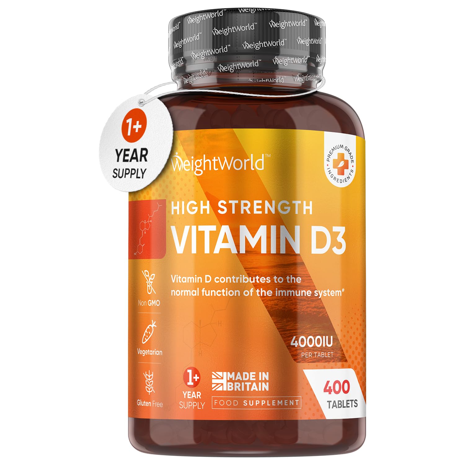 Vitamin D3 4000 IU – 400 High Strength Vitamin D Tablets (1+ Year Supply) – Vegetarian WeightWorld buy supplements canada
