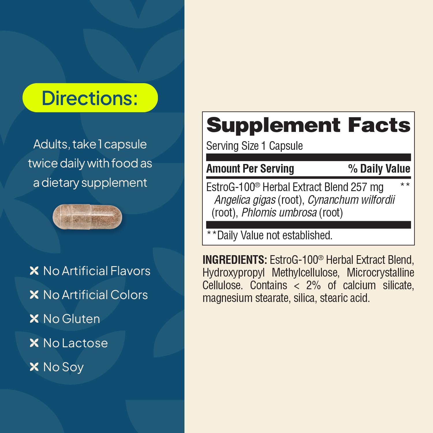 Nature's Wonder Not Today Hormones Perimenopause and Menopause Support Supplement for Women with Estro-G100, Supports Hot Flashes and Night Sweats 60 Vegetarian Capsules, 60 Day Supply Nature's Wonder buy supplements canada