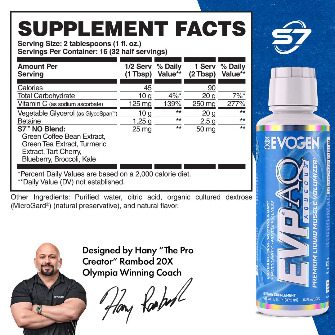 Evogen EVP AQ Unflavored | Premium Liquid Glycerol, Betaine anhydrous, S7, Sodium Evogen buy supplements canada