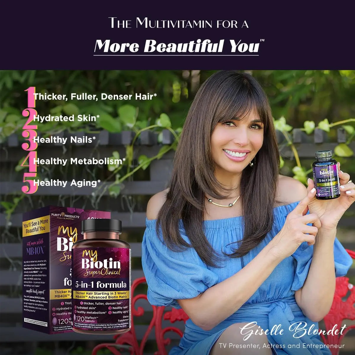 Purity Products MyBiotin SuperClinical New 5-in-1 Elite Multivitamin + MB40X Biotin Matrix Daily Multi - Thicker Hair Starting in 3 Weeks Purity Products buy supplements canada