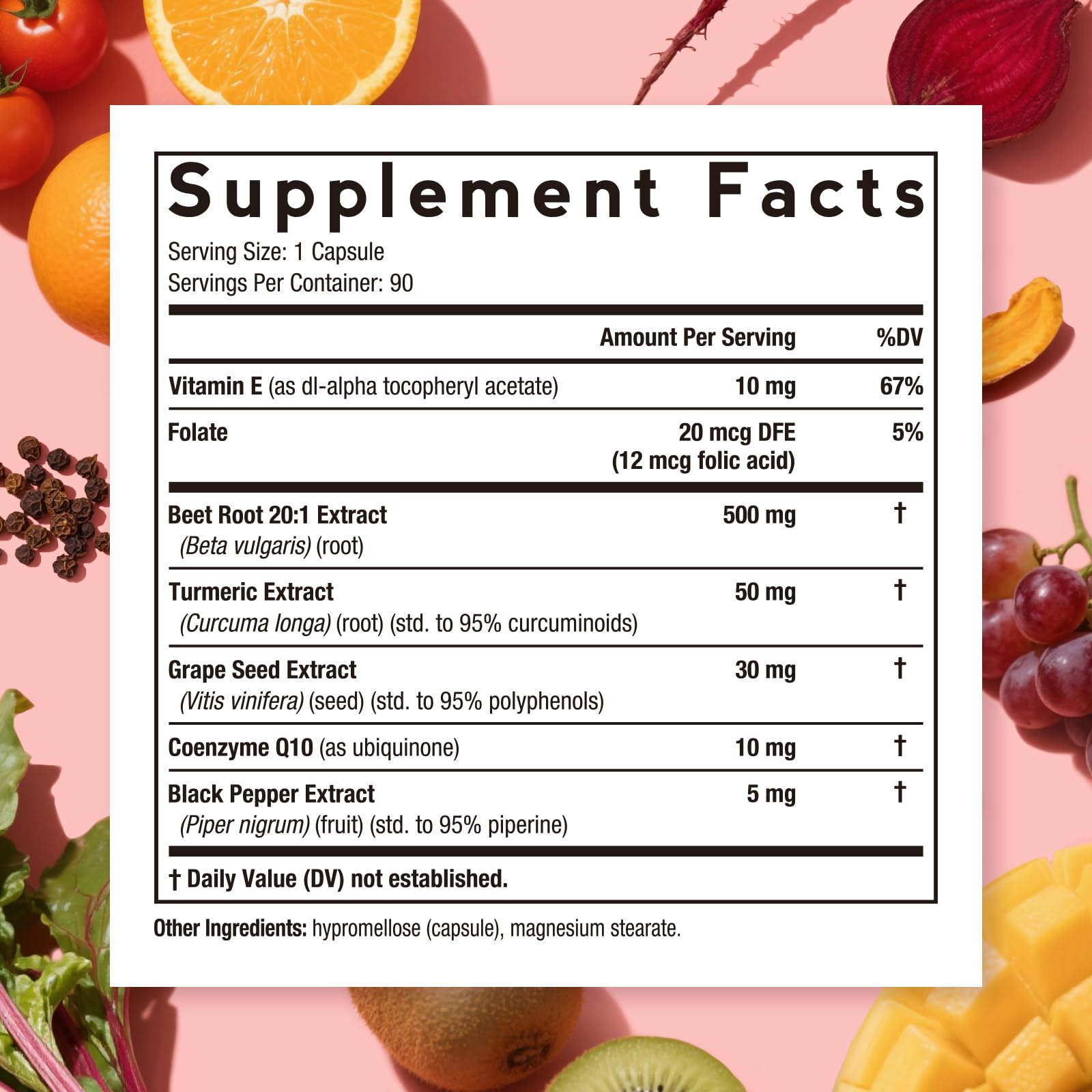 Doctor's Recipes Beet Root Capsules, 20:1 Extract with Grape Seed, CoQ10, Turmeric, Black Pepper for Enhanced Absorption, Supports Heart, Circulation, Energy & Nitric Oxide, Non-GMO, 90 Veg Caps Doctor's Recipes buy supplements canada