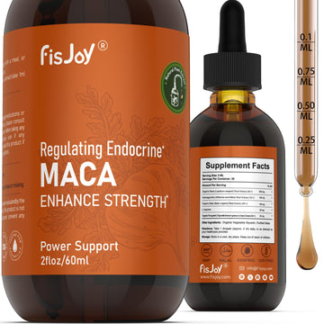 Fisjoy Organic Maca Liquid Drops with Ashwagandha & Beet Root – Supports Daily Vitality & Overall Wellness – Non-GMO, Vegan Herbal Supplement, 2 fl oz (60 mL) Fisjoy buy supplements canada