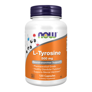NOW Supplements, L-Tyrosine 500 mg, Supports Mental Alertness*, Neurotransmitter Support*, 120 Capsules NOW Foods buy supplements canada