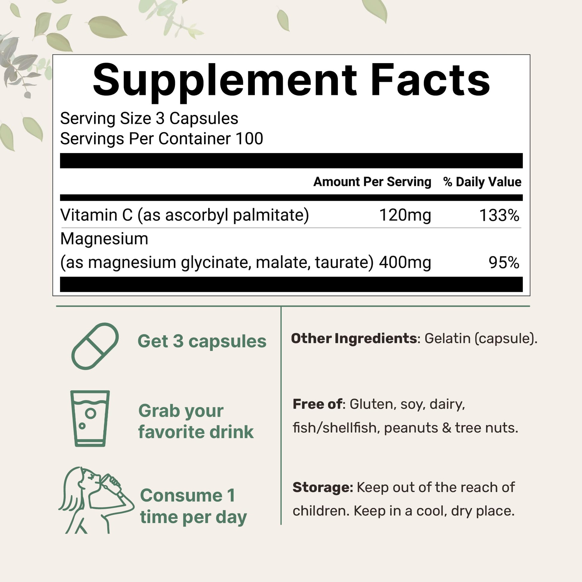 Micro Ingredients Pure Magnesium Complex, 300 Capsules | Triple Magnesium Glycinate, Malate, Taurate with Vitamin C | 100% Chelated | Supports Muscles Micro Ingredients buy supplements canada