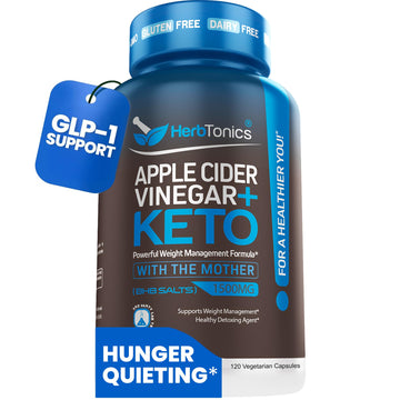 Herbtonics Apple Cider Vinegar + Keto BHB Capsules |  Support for Appetite, Cravings & Weight Management | Metabolism Support with Satiety Support Herbtonics buy supplements canada