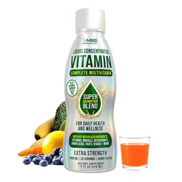 MBS Biotechnology Liquid Multivitamin for Adults – Complete High-Absorption Daily Vitamin with Superfoods, CoQ10, B-Complex, Turmeric & PQQ – Immune & Energy Support – Berry Flavor, 17 oz MBS Biotechnology buy supplements canada
