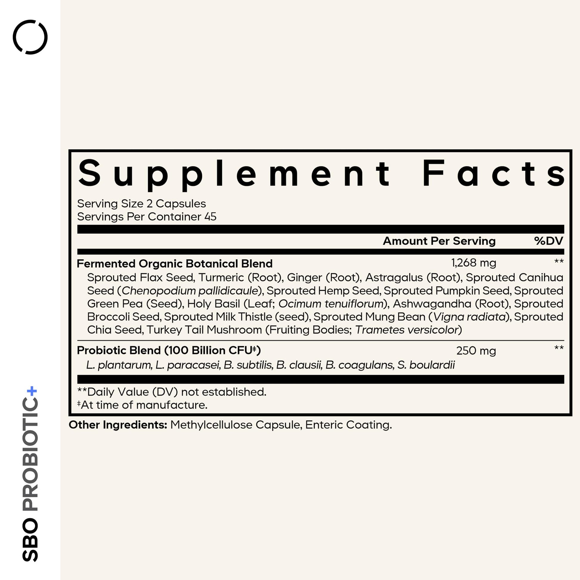 Codeage SBO Probiotics, 100 Billion CFUs Per Serving, Multi Strain Soil Based Organisms Blend and Organic Fermented Botanical Blend, Shelf-Stable, 90 Capsules Codeage buy supplements canada