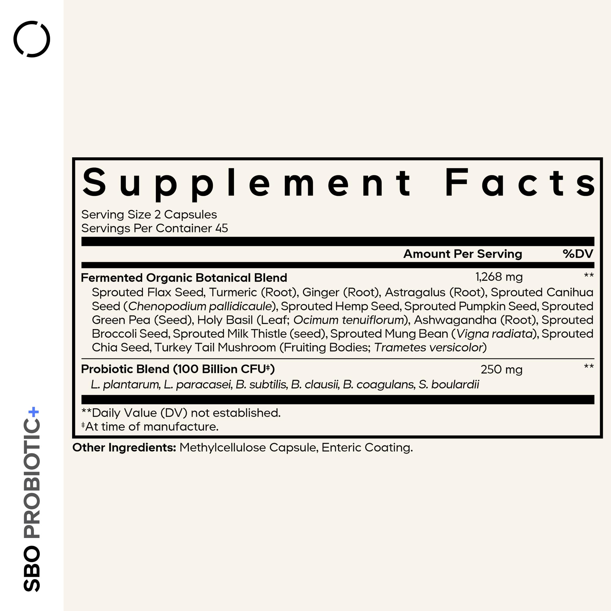 Codeage SBO Probiotics, 100 Billion CFUs Per Serving, Multi Strain Soil Based Organisms Blend and Organic Fermented Botanical Blend, Shelf-Stable, 90 Capsules Codeage buy supplements canada