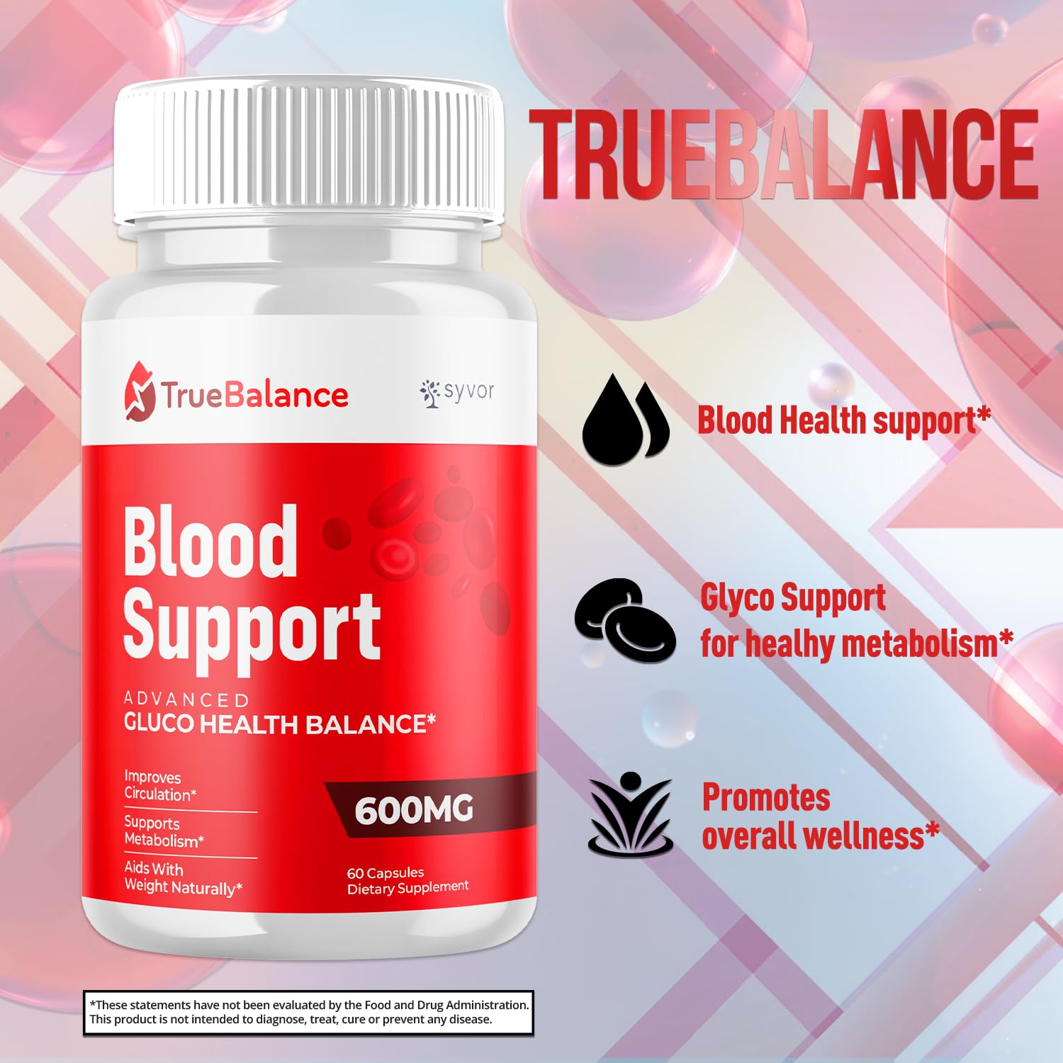 (2 Pack) True Balance Capsules, Official TrueBalance Glycogen Support Pills with All Natural Ingredients, Advanced Formula Support Supplement with Max Strength Vitamins for Women & Men (120 Capsules) Syvor buy supplements canada