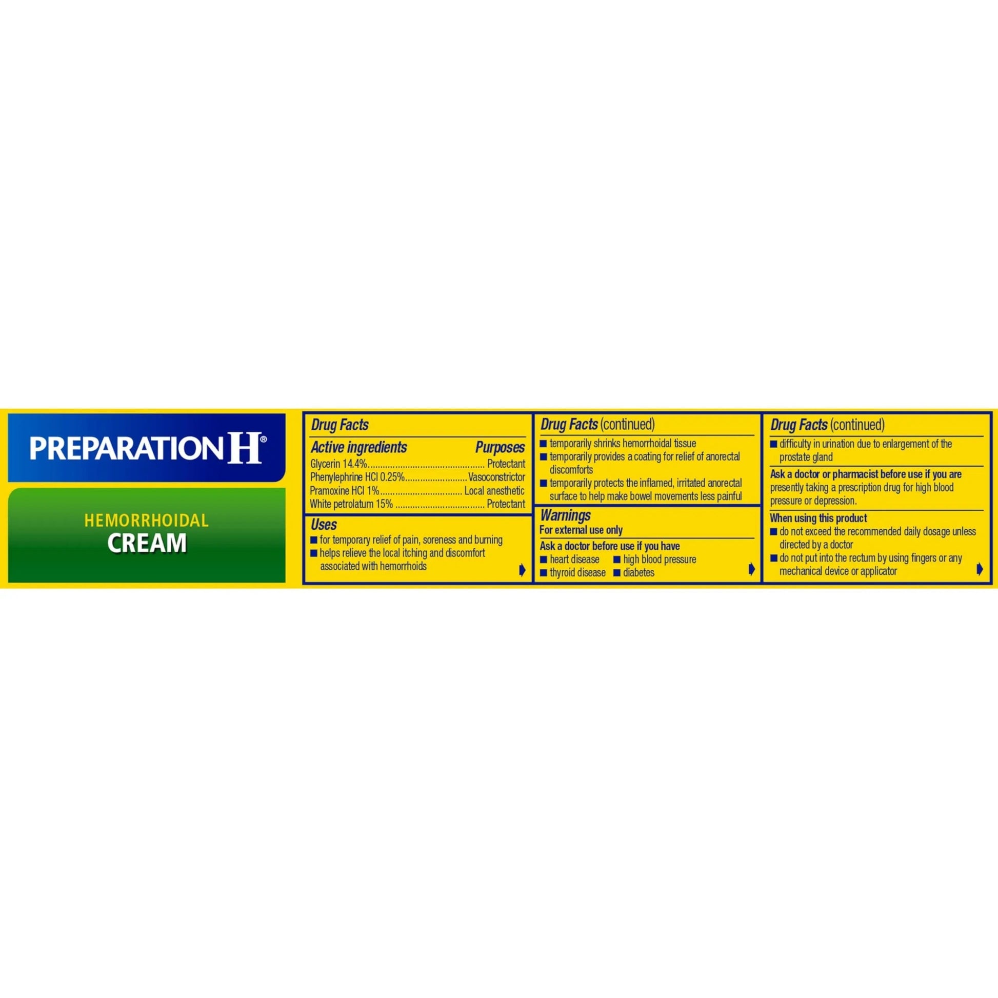 Preparation H Hemorrhoid Cream with Aloe for Multi-Symptom Relief - 1.8 Oz Tube Preparation H buy supplements canada