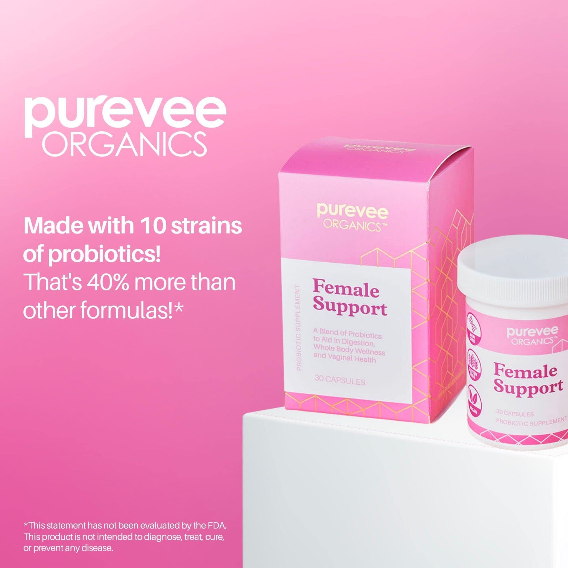 Purevee Organics Vaginal Probiotics for Women, 10 Essential Probiotic Strains, Vaginal + pH Balance Purevee Organics buy supplements canada
