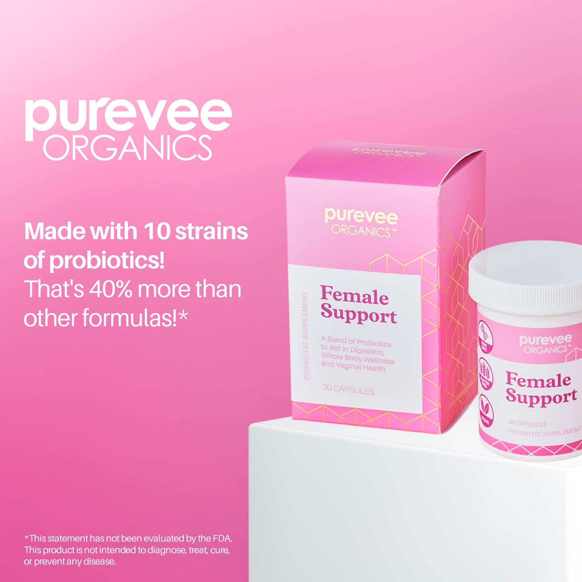 Purevee Organics Vaginal Probiotics for Women, 10 Essential Probiotic Strains, Vaginal + pH Balance Purevee Organics buy supplements canada