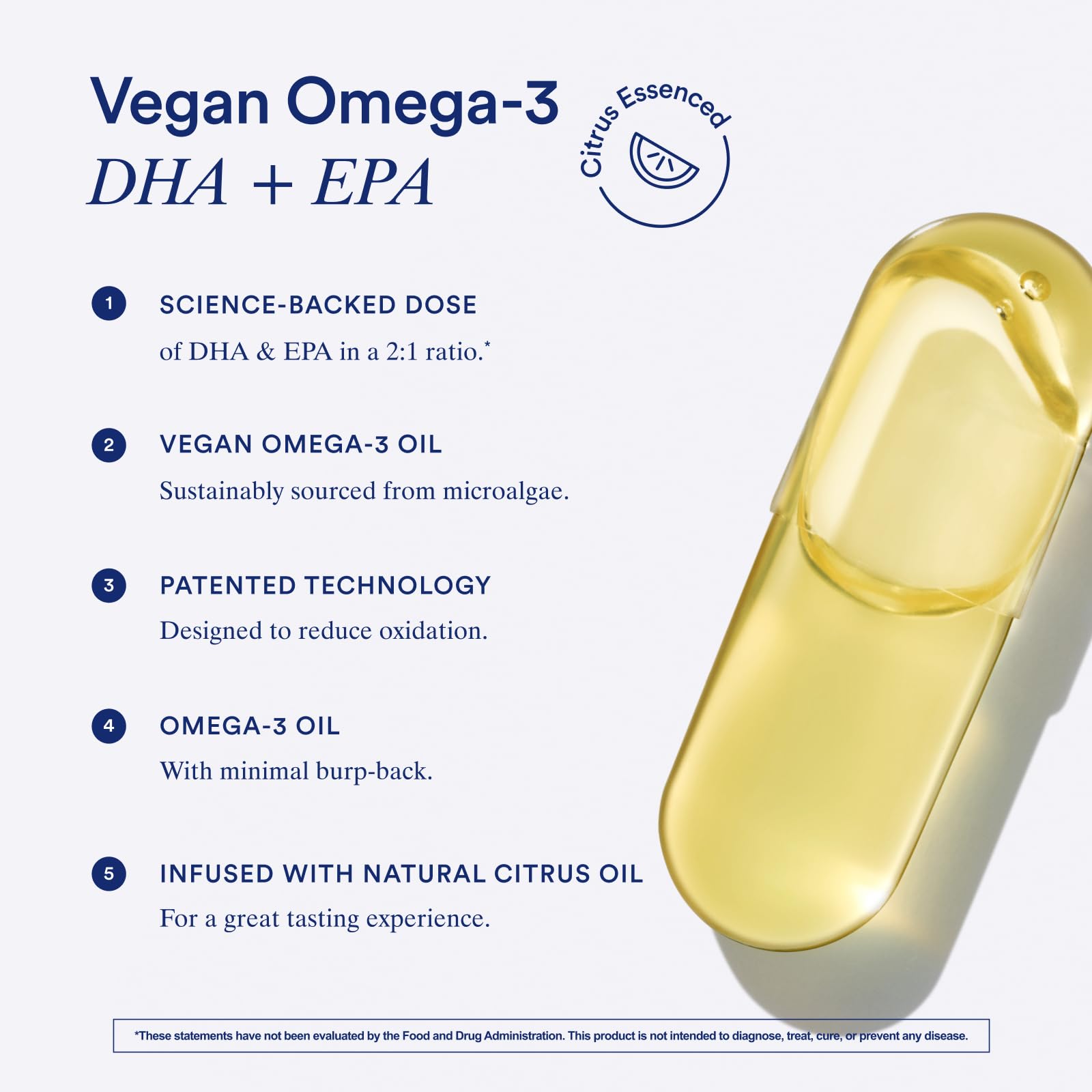 Ritual Omega 3 - Vegan - Science-Backed Dose of DHA & EPA Fatty Acids in 2:1 Ratio, Bioavailable, Brain and Heart Health Support, Minimal Burp-Back, Sustainably Sourced Microalgae, 30 Day Supply Ritual buy supplements canada
