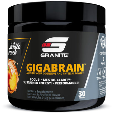 Granite Nutrition GigaBrain Nootropic Energy Powder – Cereboost, Alpha-GPC & ElevATP – Cognitive Focus Supplement for Sustained Energy & Performance – White Peach, 30 Servings Granite Supplements buy supplements canada