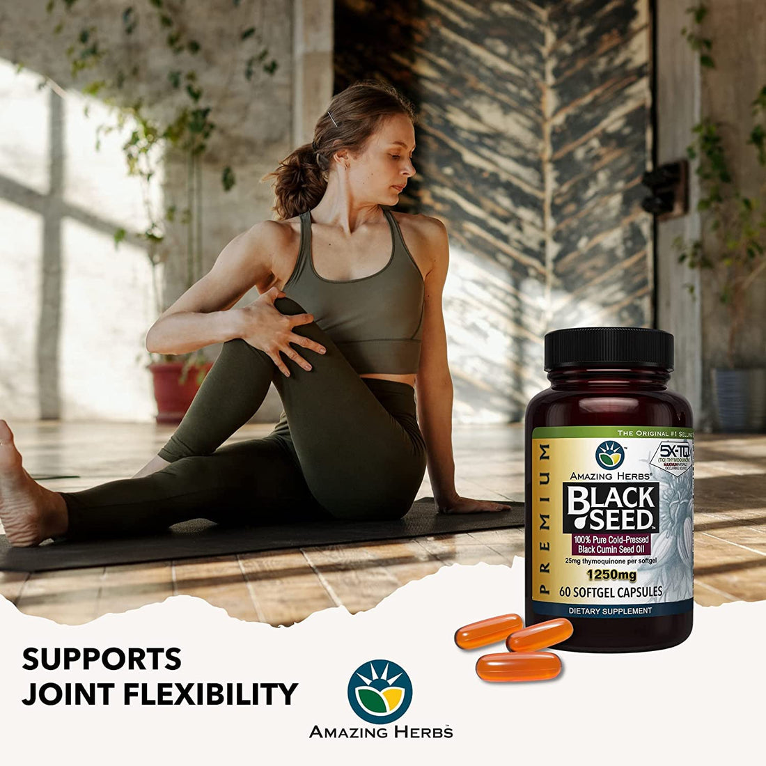 Amazing Herbs Premium Black Seed Oil Capsules - High Potency, Cold Pressed Nigella Amazing Herbs buy supplements canada