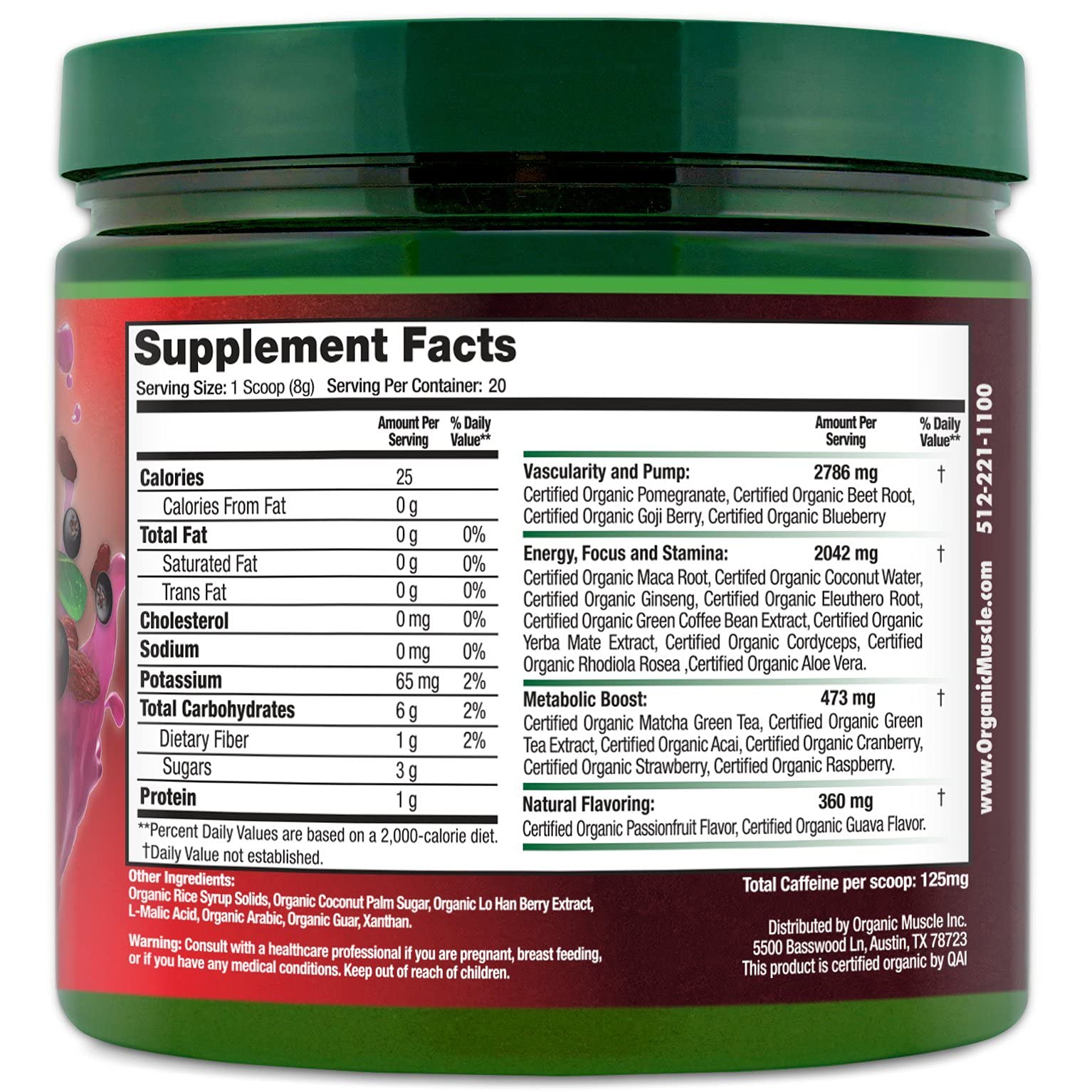 Organic Muscle Bundle - Pre-Workout Powder for Energy (Passionfruit Guava) + Replenisher Organic Muscle buy supplements canada