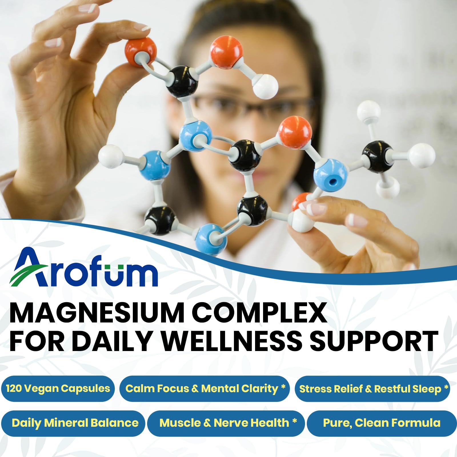 AROFUM Magnesium Glycine 200 mg, with L-theanine and Zinc Glycine – Magnesium Supplement to Help Soothe Emotions, Balance Stress, and Promote restful Sleep – Non-GMO Vegan Capsules, 120 Capsules Arofum buy supplements canada
