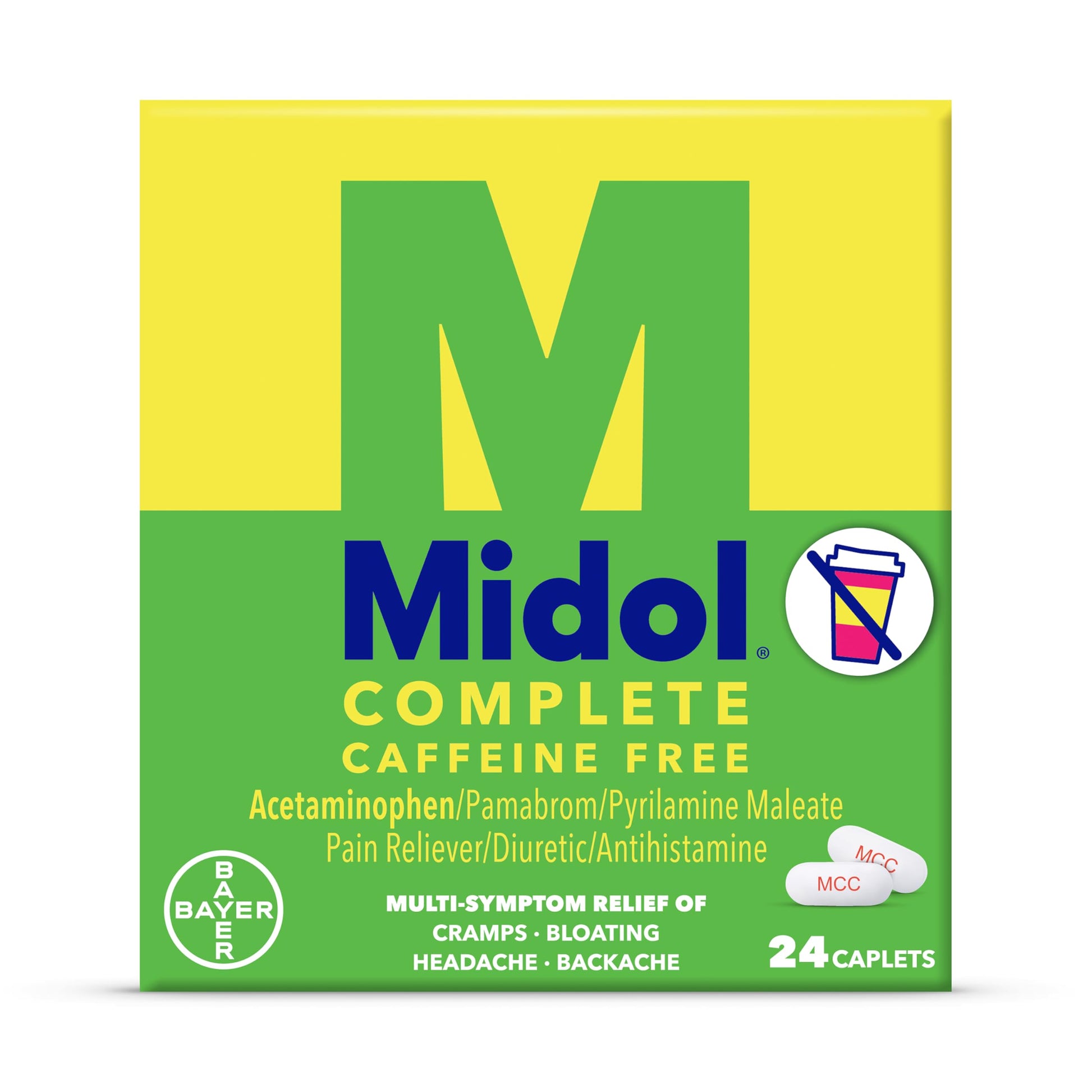 Midol Complete Caffeine Free Caplets 24ct: Midol Complete Caffeine Free Menstrual Pain Relief Caplets with Acetaminophen, Provides Headache Relief and Period Cramps Relief, 24 Count Midol buy supplements canada
