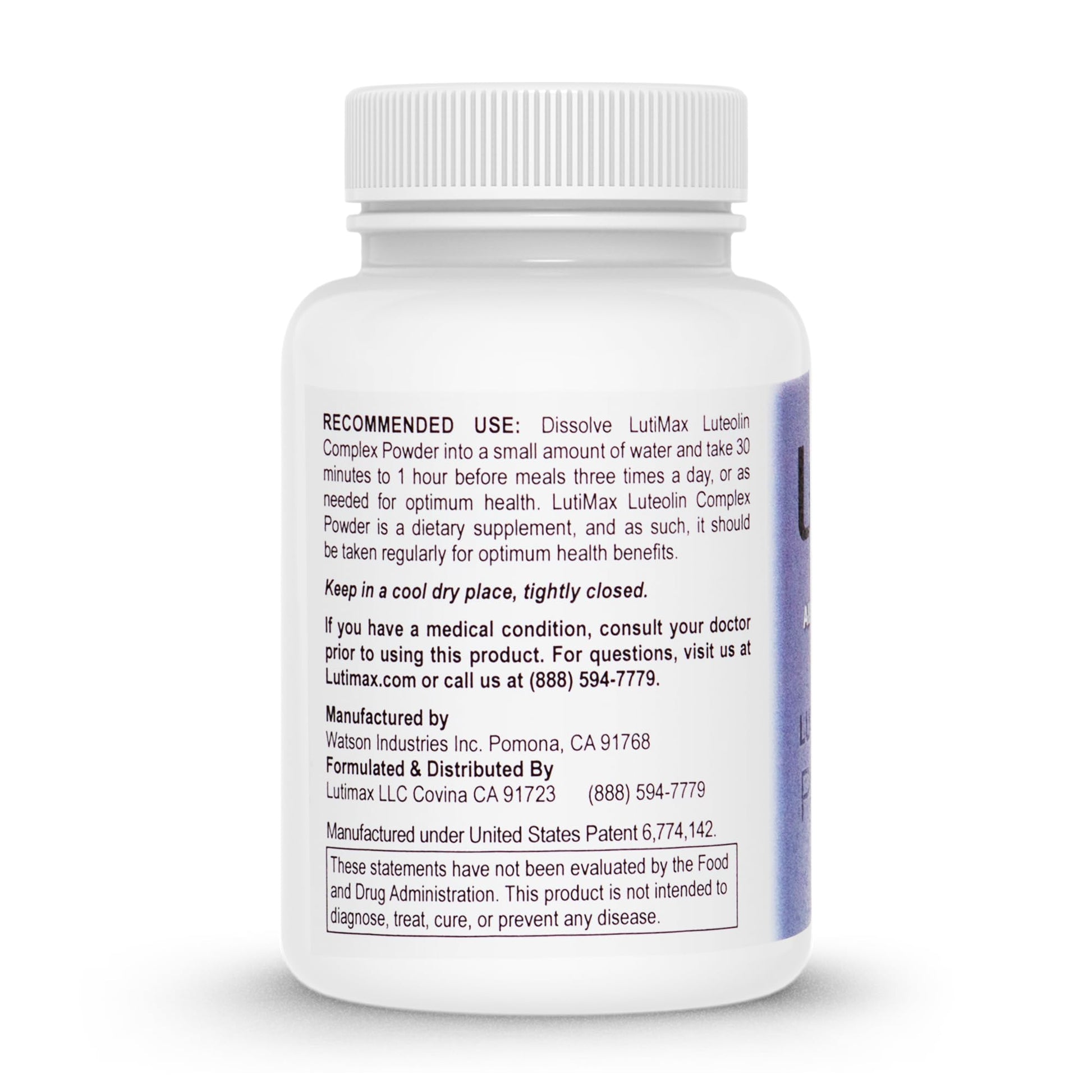 Lutimax Luteolin Complex Powder Brain Supplement with Rutin - Nootropic Brain Supplements for Memory and Focus to Improve Brain Health - Antioxidant Supplement for Immune Support - 100 Servings Solo Luti buy supplements canada