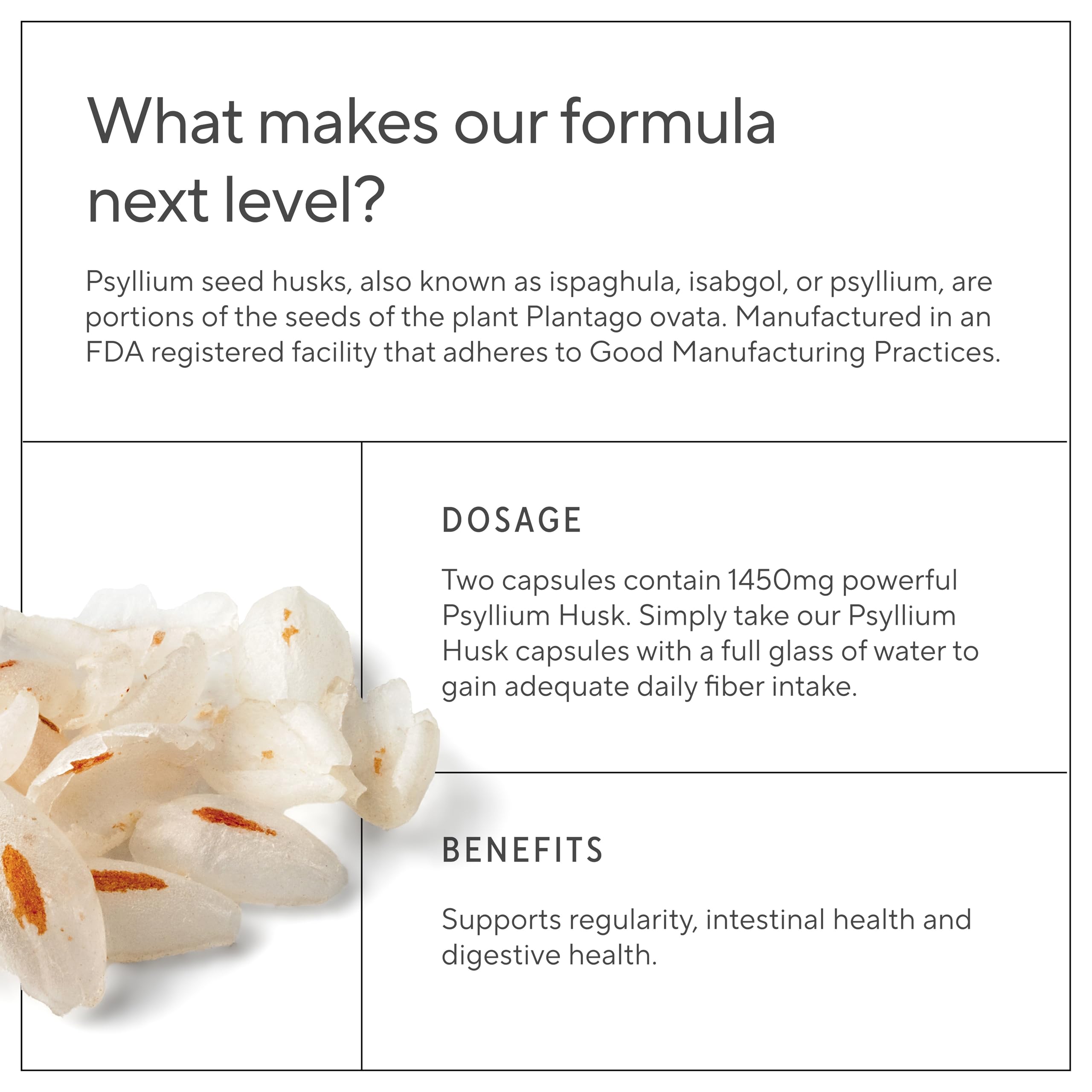 Premium Psyllium Husk Fiber Supplement 1450mg, 240 Capsules Sunergetic buy supplements canada
