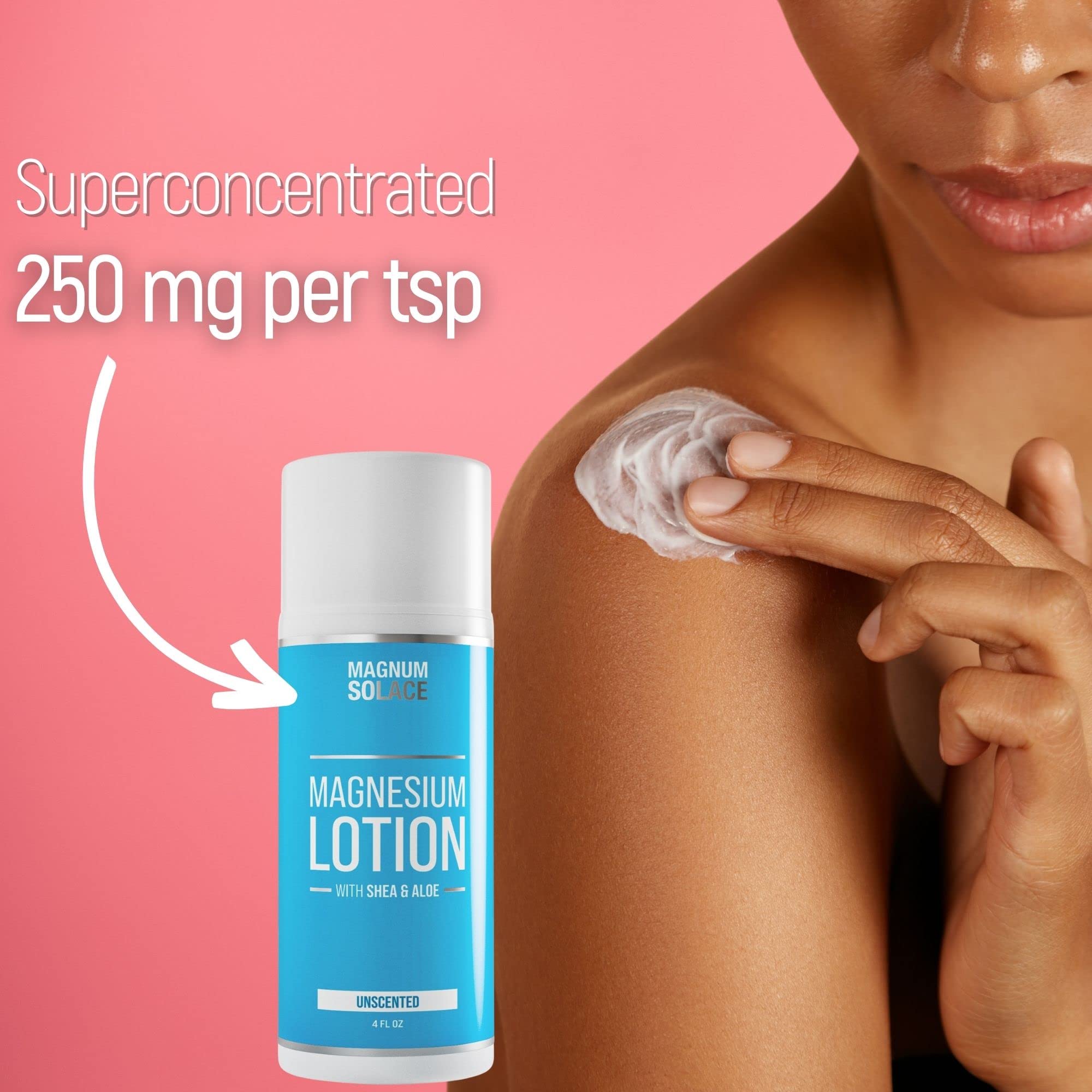 Magnum Solace Magnesium Lotion – Super Concentrated – Made with Aloe and Shea – For Leg Cramps, Sore Muscles & Joints, Rejuvenation – Safe for Kids, Made in the USA (Sandalwood) Magnum Solace buy supplements canada