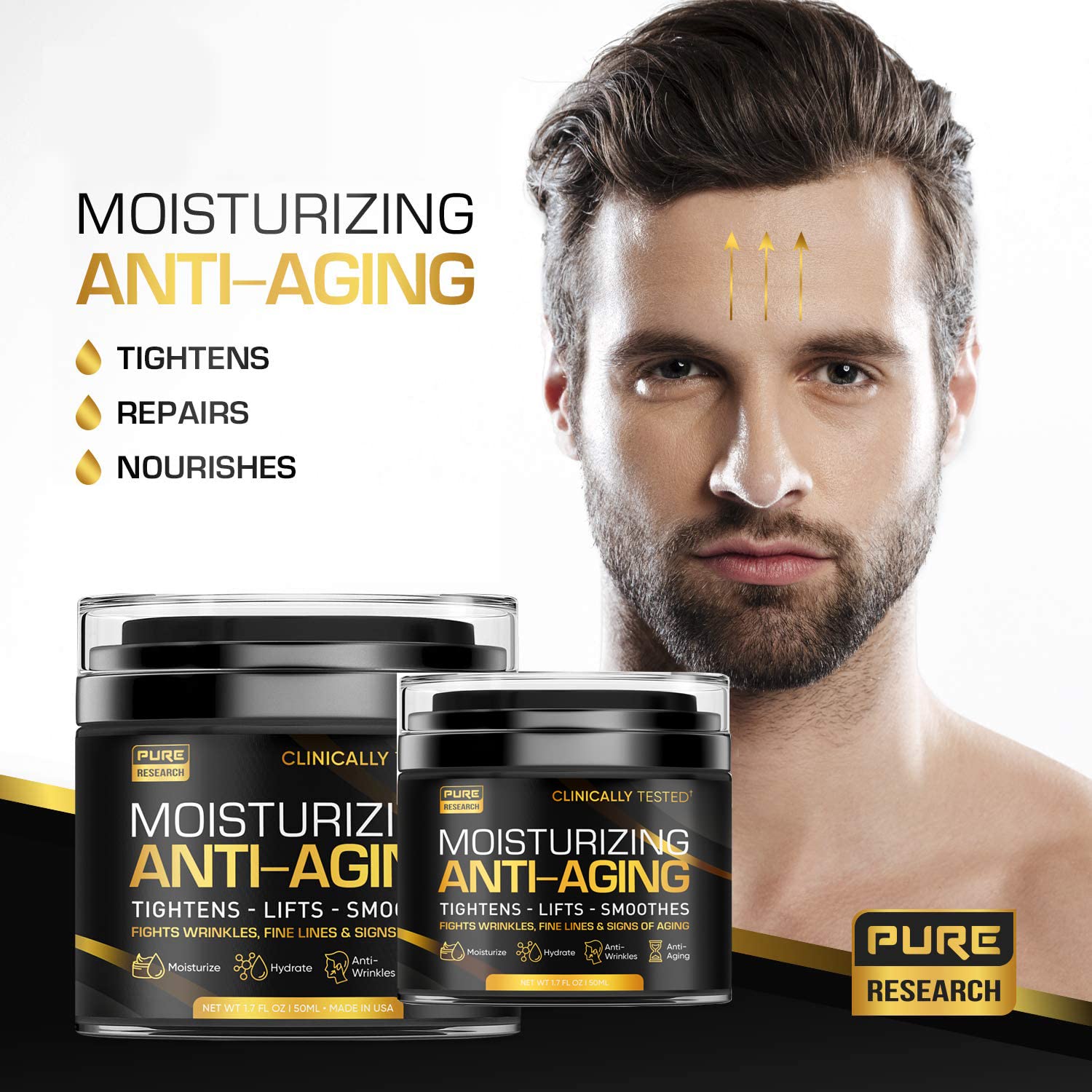 Men's Face Cream Moisturizer - Anti-Aging Cream For Men, Collagen, Retinol & Hyaluronic PURE RESEARCH buy supplements canada