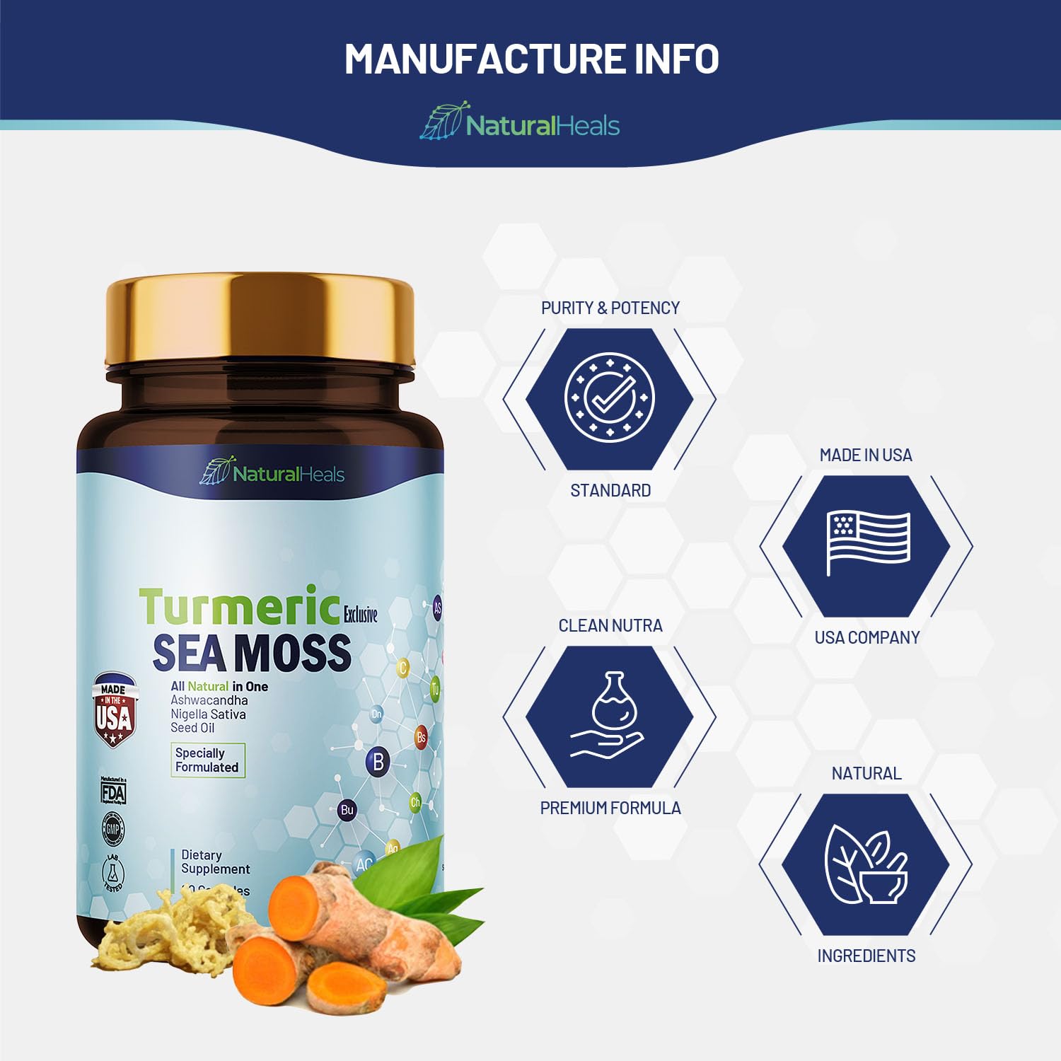 Natural Heals Sea Moss 3000mg: Black Seed Oil 2000mg Ashwagandha 1000mg Turmeric Natural Heals buy supplements canada