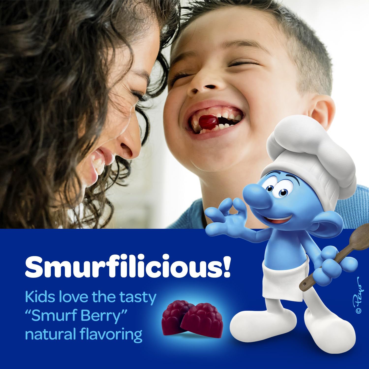 The Smurfs Nootropic Gummies for Kids with Vitamin B12 & L-Theanine | Laser Focus Gummy for Focus and Memory Supplements | Made with Real Fruit in a Smurf Berry | Doctor Developed | 60 Vegan Gummies VITABURST buy supplements canada