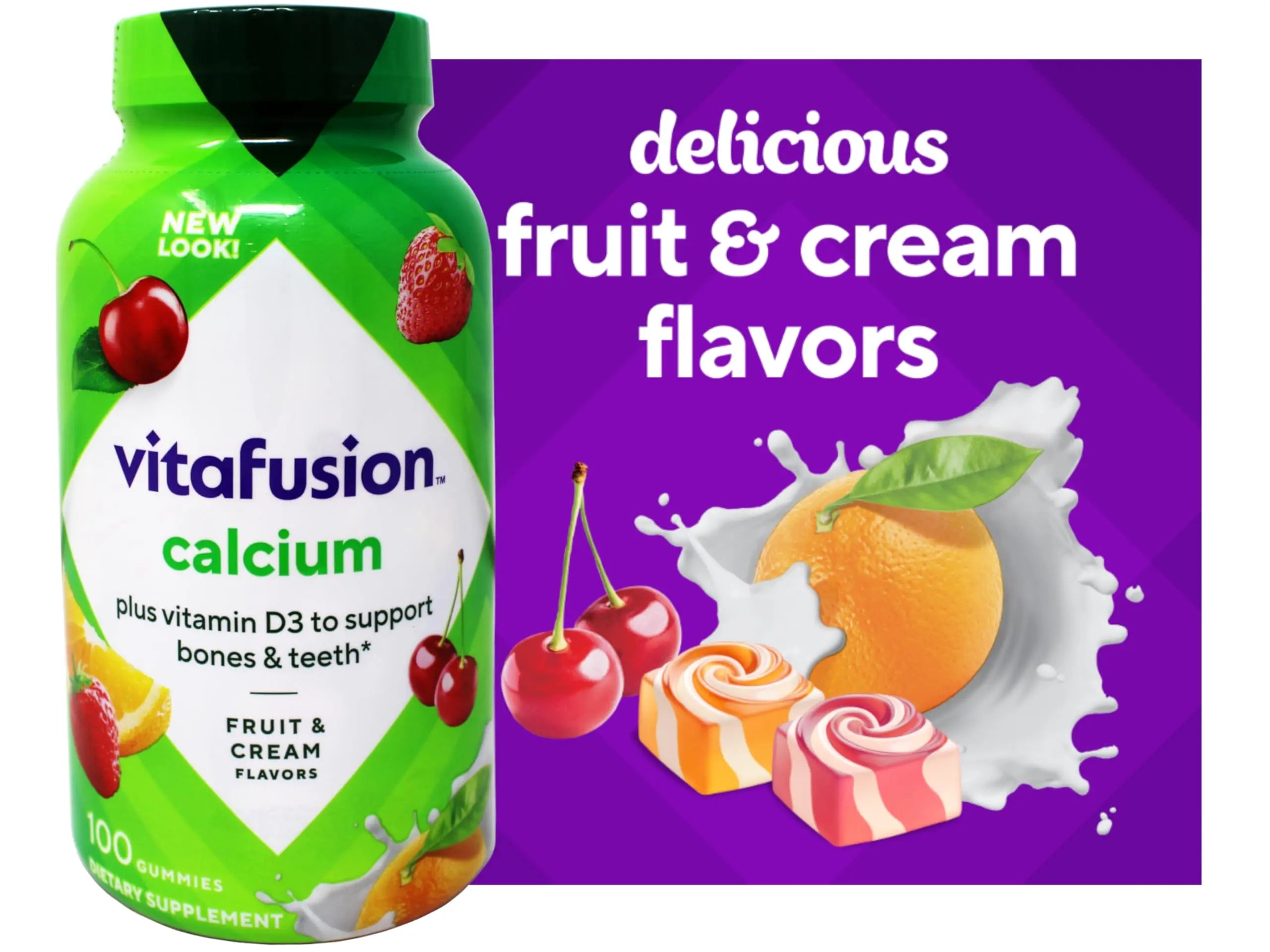 Vitafusion Calcium Adult Gummy Vitamins, 100 Gummy Vitamins Vitafusion buy supplements canada