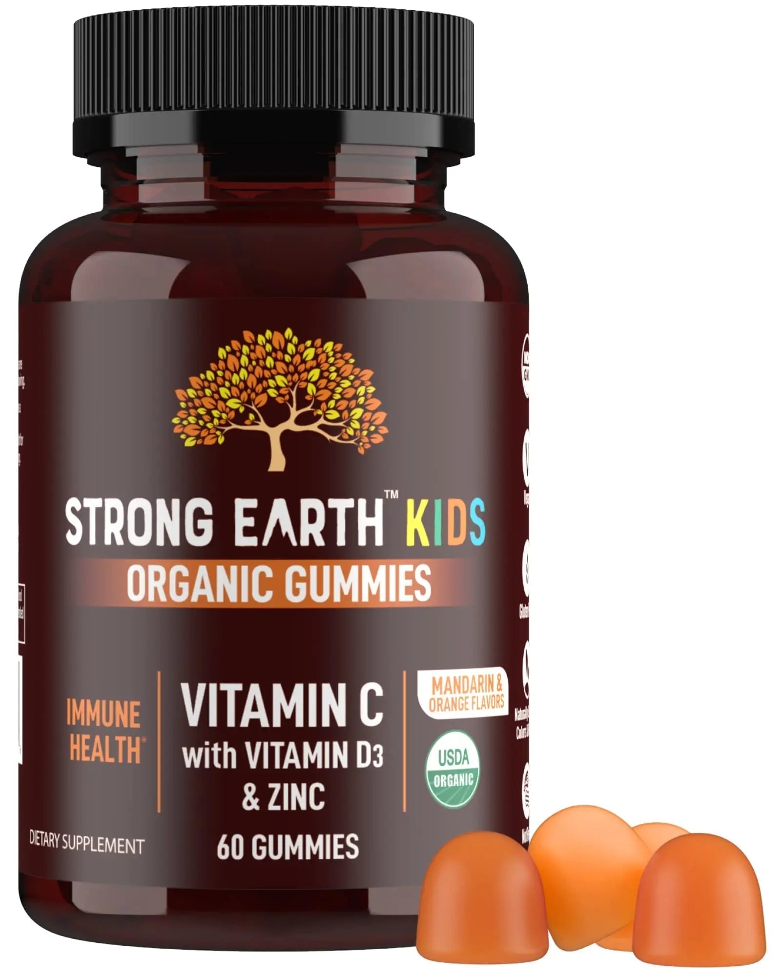 YUM-V'S Kids Strong Earth - Organic Immune Health Gummies with Vitamin C, Vitamin D3 Plus Zinc - Immune System Boost Zinc YUM-V'S buy supplements canada