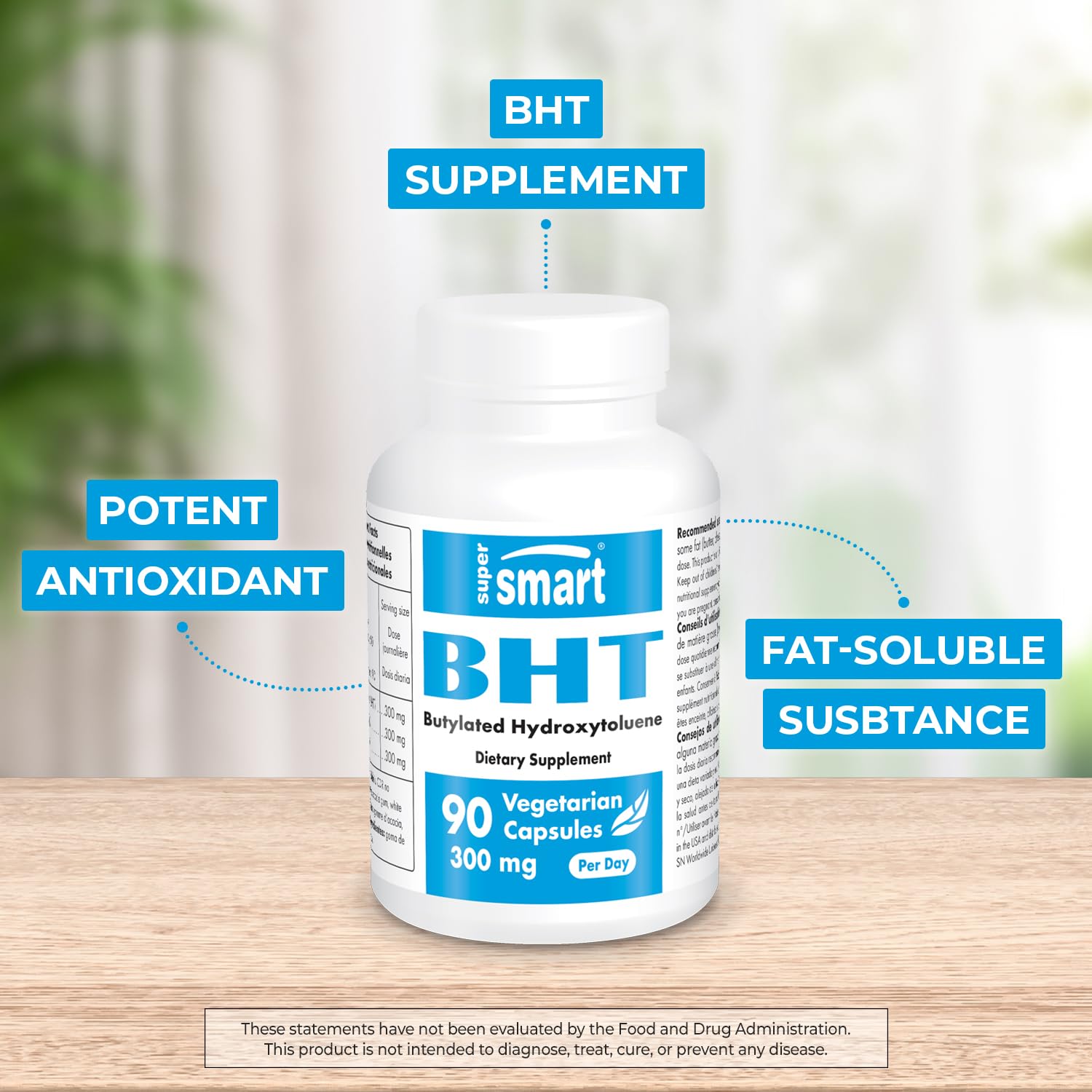 Supersmart - BHT 300 mg Per Day - Butylated Hydroxytoluene - Powerful Antioxidant Supersmart buy supplements canada