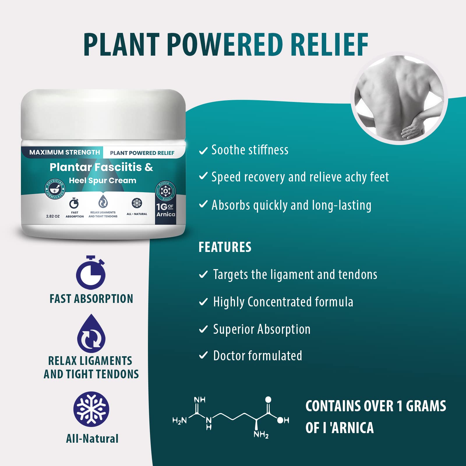 M PAIN MANAGEMENT TECHNOLOGIES Plantar Fasciitis And Heel Spur Cream By PMT - Cream For Foot Relief. High Concentration of Arnica; Vitamin B6, MSM, Glucosamine - To Soothe and Relieve - 2.82 OZ M PAIN MANAGEMENT TECHNOLOGIES buy supplements canada