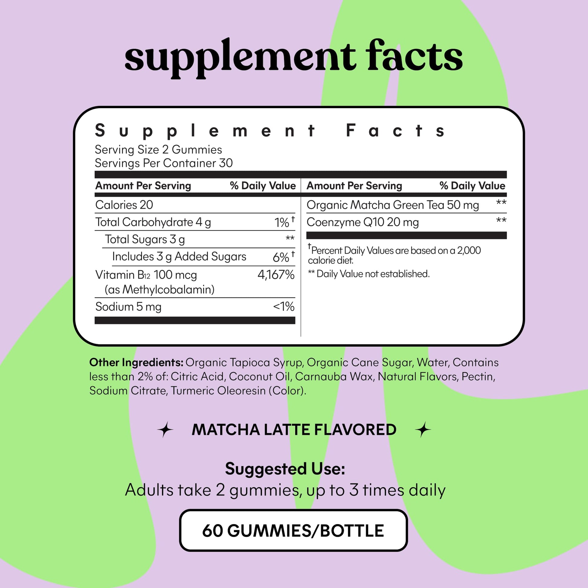 Lemme Matcha Superfood Energy Gummies with Organic Matcha Green Tea, Vitamin B12 Lemme buy supplements canada