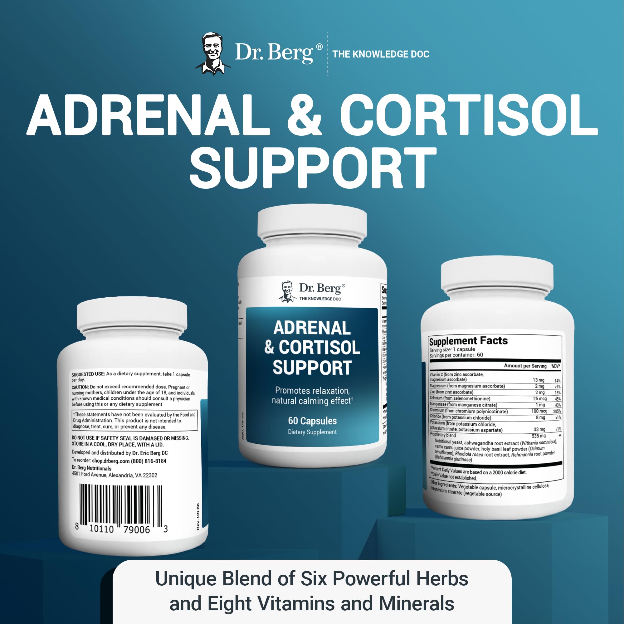 Dr. Berg Adrenal & Cortisol Supplement New Formula - Adrenal Supplement & Cortisol Dr. Berg Nutritionals buy supplements canada