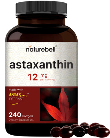 NatureBell Astaxanthin 12mg, 240 Softgels, Made with Astax, Max Strength NatureBell buy supplements canada