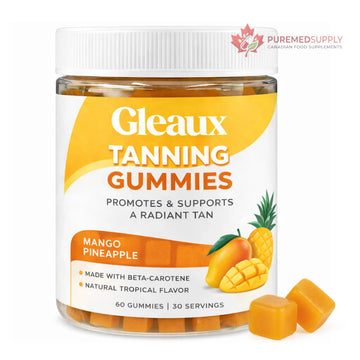 DXWXH Gleaux Tanning Gummies, Tanning Gummies for Women, Sunless Radiance Support with Beta Carotene, Astaxanthin & Lycopene, for Skin Health & Complexion Support, Mango Pineapple Flavor, 60 Gummies DXWXH buy supplements canada
