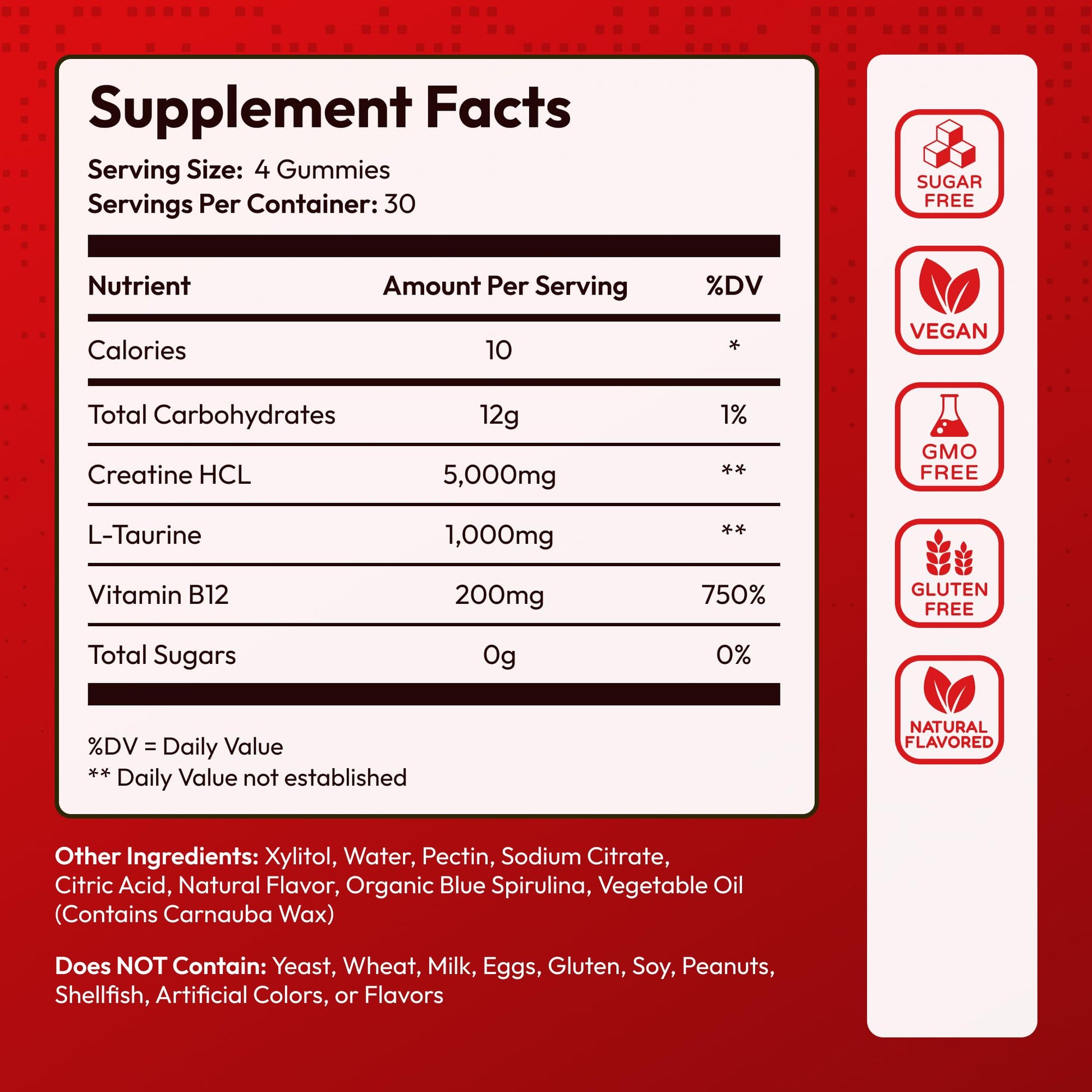 Creatine HCL for Adults 120 Gummies 6200mg - HCL Creatine Advanced Complex with L-Taurine + Vitamin B12 for Men & Women Muscle Strength & Builder, Energy Boost, Premium Select Nutrition buy supplements canada