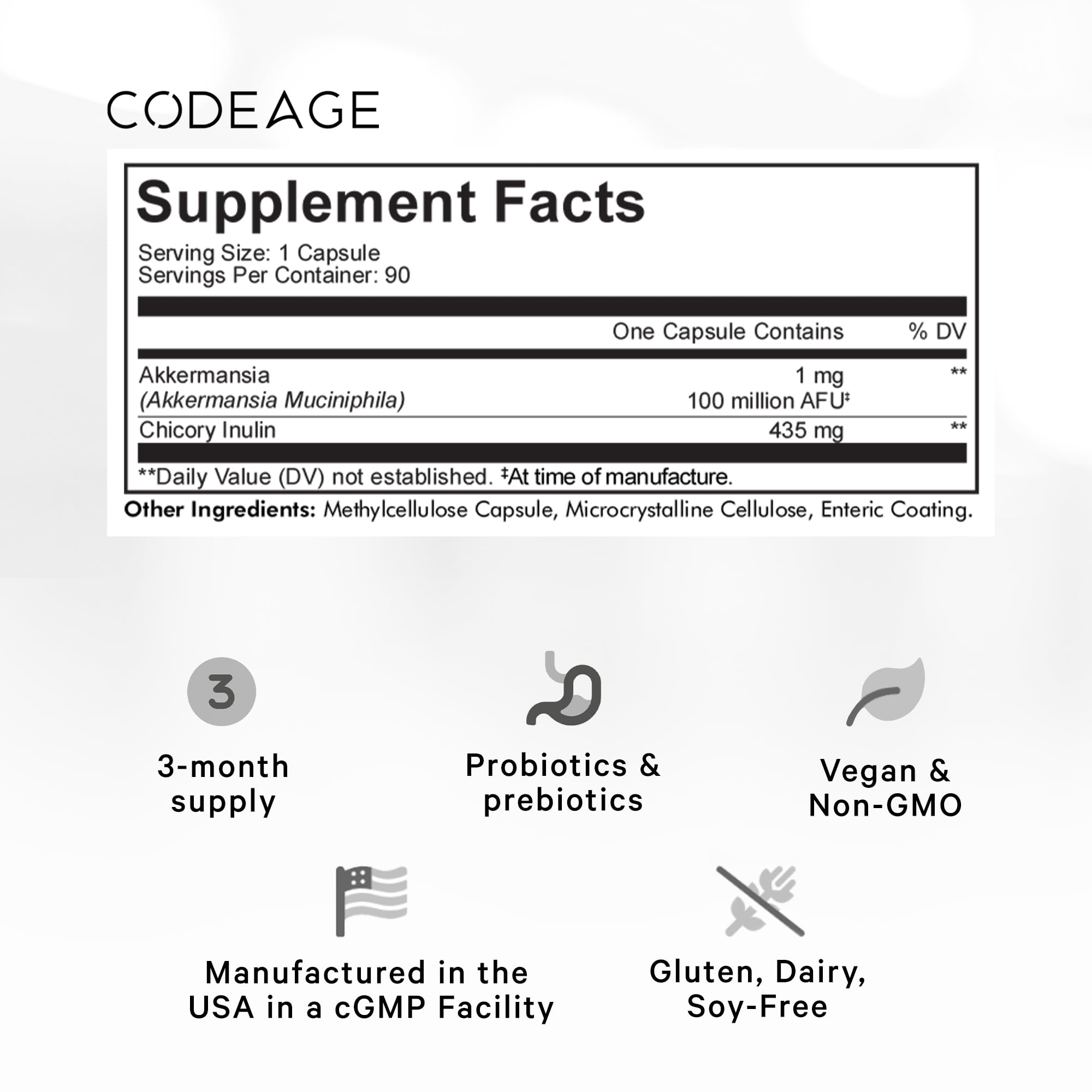 Codeage Akkermansia Muciniphila Probiotic Supplement - 3-Month Supply of Akkermansia Codeage buy supplements canada
