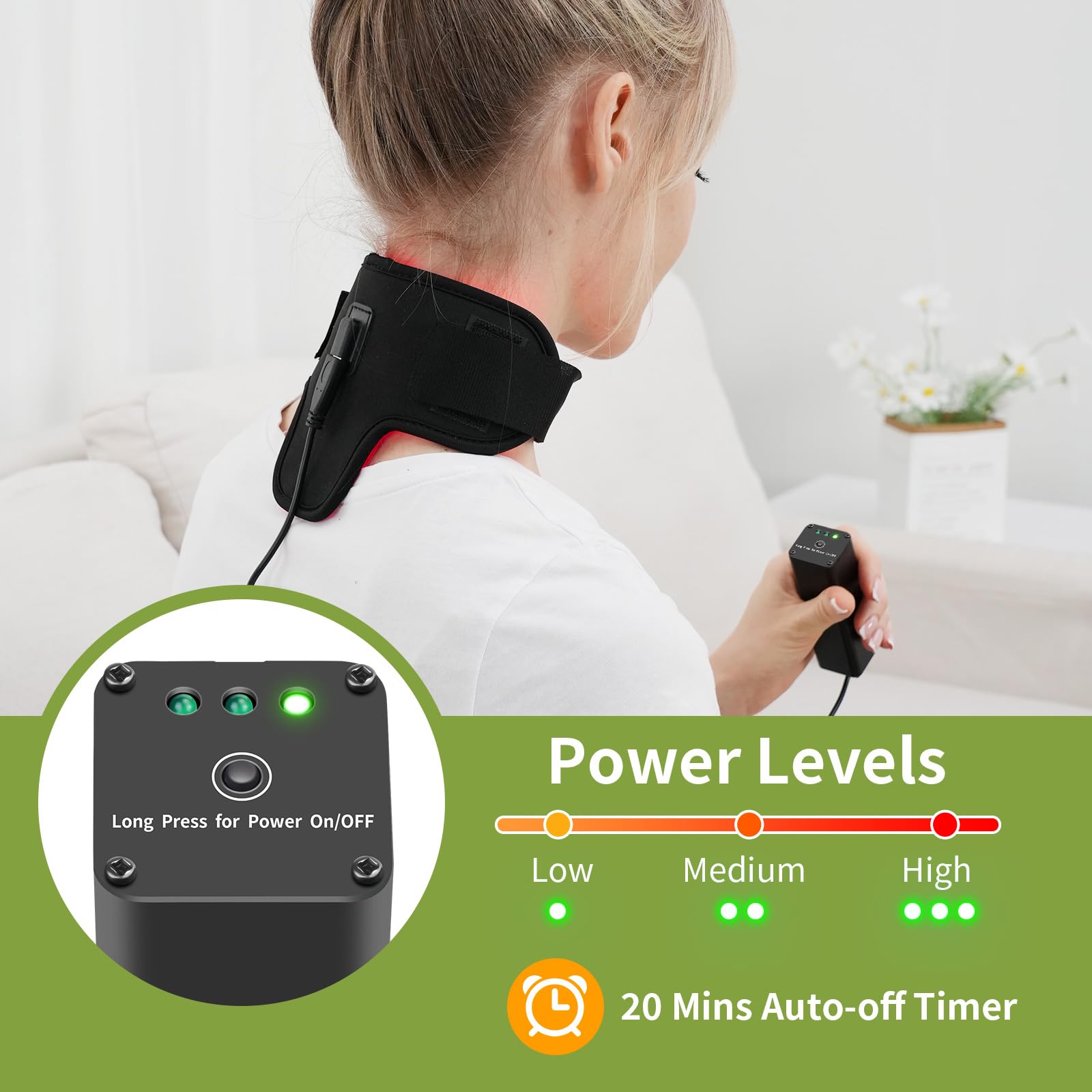 Rechargeable Red Light Therapy Neck Shoulder, Infrared Light Therapy for Body Pain Relief, Portable Red Light EnjoYield buy supplements canada