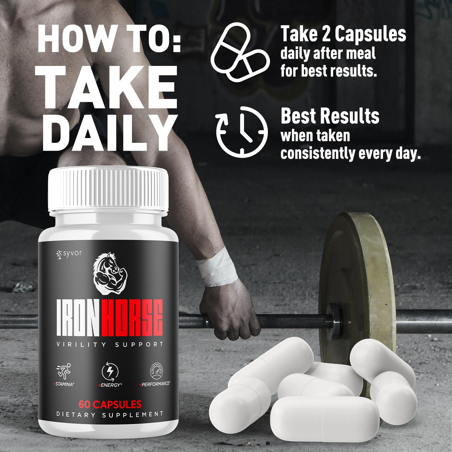 Iron Horse Supplement Pills, Official Iron Horse Pills for Men with All Natural Ingredients, Advanced IronHorse Capsules Designed to Support Health and Wellness with Premium Vitamins (60 Capsules) Syvor buy supplements canada